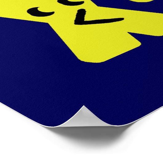 Funny Wiskunde Probleem Blauw Poster (Hoek)