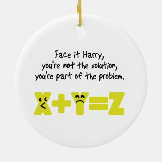 Funny Wiskunde Probleem Keramisch Ornament (Achterkant)