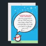 Funny Wiskunde Problem 50th Birthday<br><div class="desc">Laat deze griezelige, leuke Penguin een glimlach brengen naar iemand van wie je houdt terwijl ze dit belangrijke verjaardagsjaar vieren. Met een gekke - om het even welk probleem van de wiskunde dat op de waanzin wijst die middelbare leeftijd en verder bepaalt. Omvat beste wensen voor hoop op een Happy...</div>