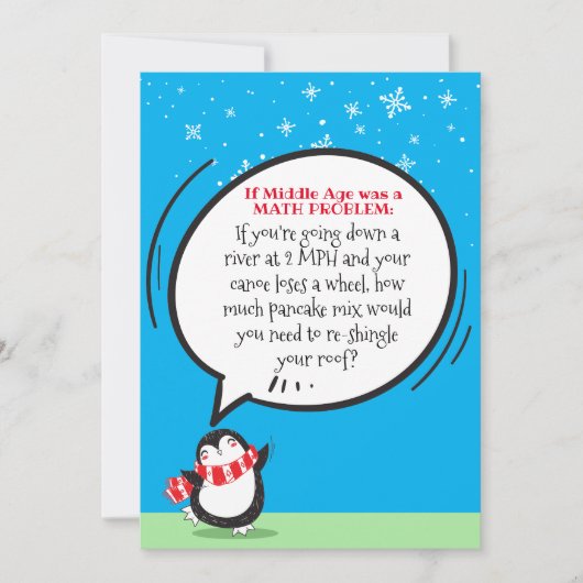 Funny Wiskunde Problem 50th Birthday (Voorkant)