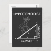 Funny Wiskunde Pun Moose Hypotenuse wiskundige. Briefkaart (Voorkant / Achterkant)