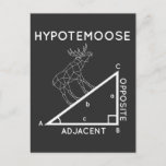 Funny Wiskunde Pun Moose Hypotenuse wiskundige. Briefkaart<br><div class="desc">Funny Wiskunde leraar Moose Hypotenuse wiskundige.</div>