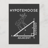 Funny Wiskunde Pun Moose Hypotenuse wiskundige. Briefkaart (Voorkant)