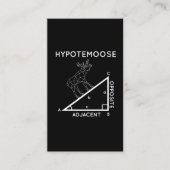 Funny Wiskunde Pun Moose Hypotenuse wiskundige. Visitekaartje (Voorkant)