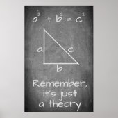 Funny Wiskunde Pythagorean Theorem Geometry Poster (Voorkant)