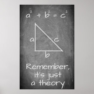Funny Wiskunde Pythagorean Theorem Geometry Poster