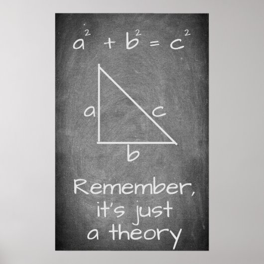 Funny Wiskunde Pythagorean Theorem Geometry Poster (Voorkant)