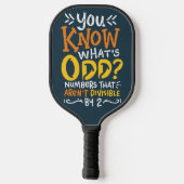 Funny Wiskunde School Teacher Fraction Quote Pickleball Paddle (Achterkant)
