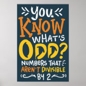 Funny Wiskunde School Teacher Fraction Quote Poster (Voorkant)