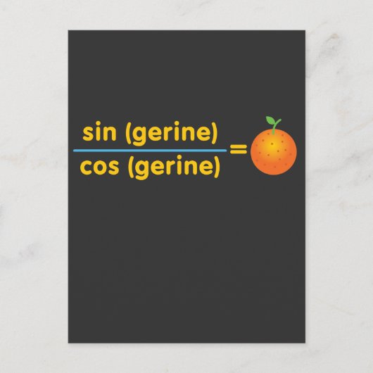 Funny Wiskunde Tangerine Wiskunde Pun Briefkaart (Voorkant)