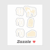 Funny Wiskunde Teacher Art Koe Melkkaas F Sticker (Vel)