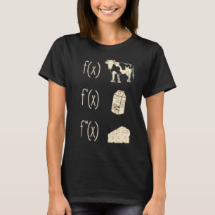 Funny Wiskunde Teacher Art Koe Melkkaas F T-shirt