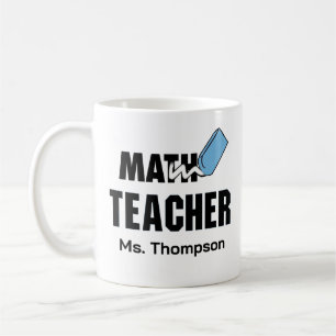 Funny Wiskunde Teacher Blue Eraser Koffiemok