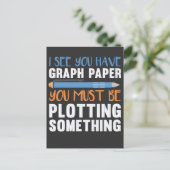 Funny Wiskunde Teacher Geometry plotting Humor Briefkaart (Staand voorkant)