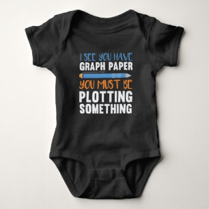 Funny Wiskunde Teacher Geometry plotting Humor Romper