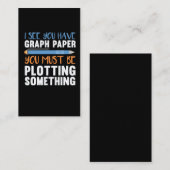 Funny Wiskunde Teacher Geometry plotting Humor Visitekaartje (Voorkant / Achterkant)