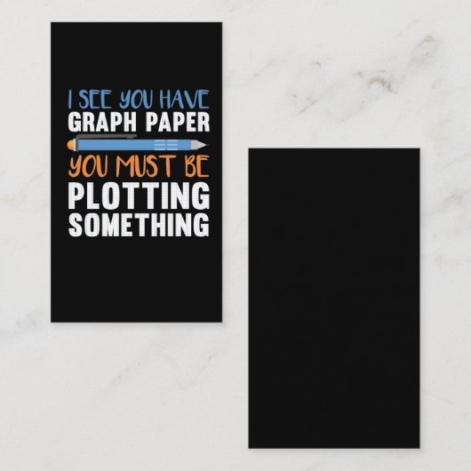 Funny Wiskunde Teacher Geometry plotting Humor Visitekaartje (Voorkant / Achterkant)