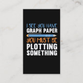 Funny Wiskunde Teacher Geometry plotting Humor Visitekaartje (Voorkant)