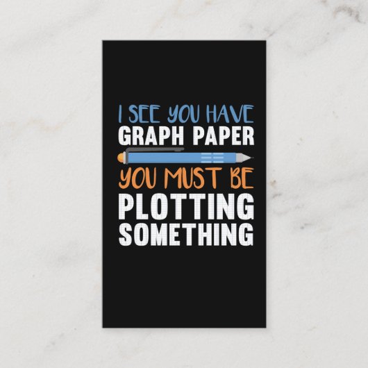 Funny Wiskunde Teacher Geometry plotting Humor Visitekaartje (Voorkant)