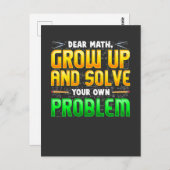 Funny Wiskunde Teacher Homework Mathematics Proble Briefkaart (Voorkant / Achterkant)