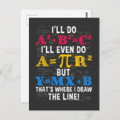 Funny Wiskunde Teacher Humor Algebra Mathematics J Briefkaart (Voorkant / Achterkant)