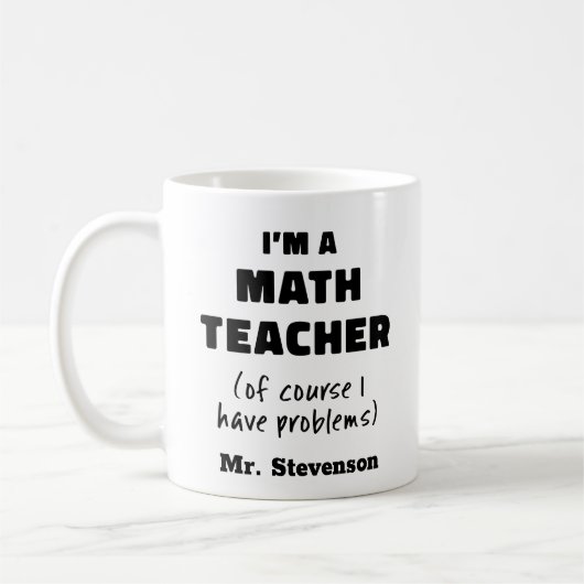 Funny Wiskunde Teacher Humor Pun Quote Persoonlijk Koffiemok (Links)