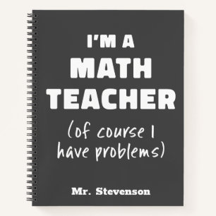 Funny Wiskunde Teacher Humor Pun Quote Persoonlijk Notitieboek