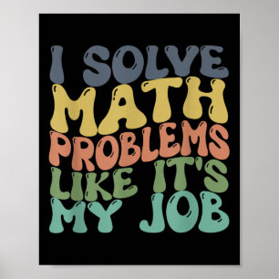 Funny Wiskunde Teacher Joke Mannen Vrouwen Fun Bes Poster
