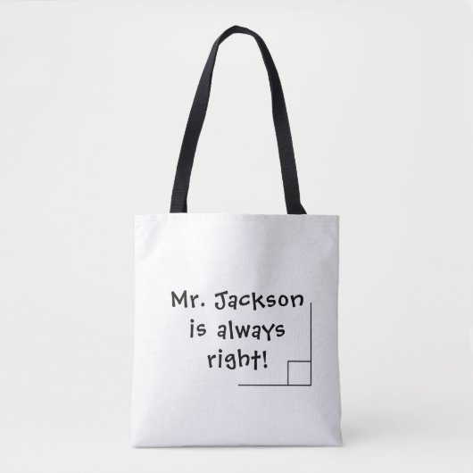Funny Wiskunde Teacher Joke Tote Bag (Voorkant)