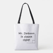 Funny Wiskunde Teacher Joke Tote Bag (Achterkant)