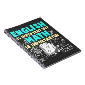 Funny Wiskunde Teacher Joke Wiskunde Geek School Notitieboek (Rechterzijde)