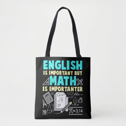 Funny Wiskunde Teacher Joke Wiskunde Geek School Tote Bag (Voorkant)
