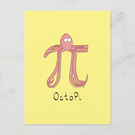 Funny Wiskunde Teacher Octopus Briefkaart (Voorkant)