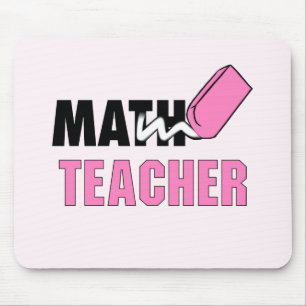 Funny Wiskunde Teacher Pink Eraser Muismat