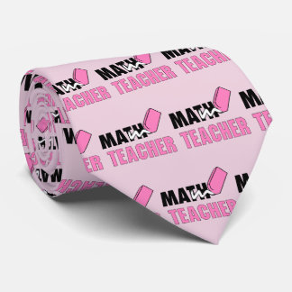 Funny Wiskunde Teacher Pink Eraser Stropdas