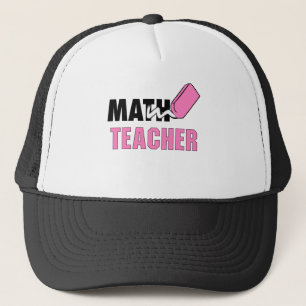 Funny Wiskunde Teacher Pink Eraser Trucker Pet