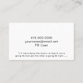 Funny Wiskunde Thandler of Teacher Square Root of Visitekaartje (Achterkant)