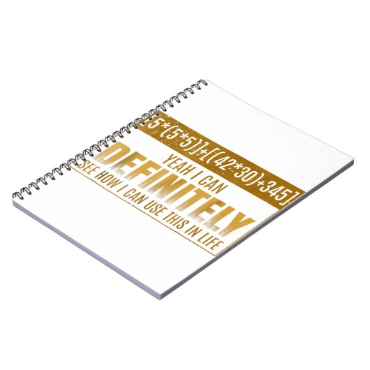 Funny Wiskunde vergelijking T-Shirt I Hate Wiskund Notitieboek (Linkerzijde)