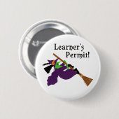 Funny Witch Button (Voorkant /achterkant)