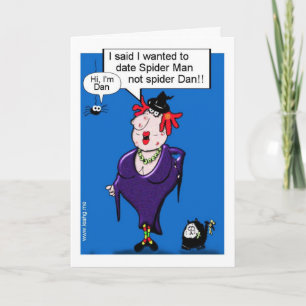 Funny Witch cartoon Halloween gepersonaliseerd Kaart