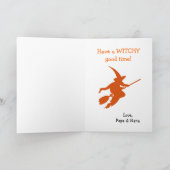 Funny Witch Feet Halloween Kaart (Binnen)