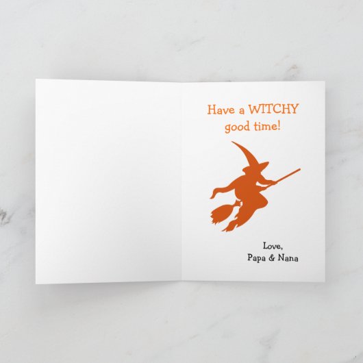 Funny Witch Feet Halloween Kaart (Binnen)