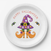 Funny Witch Feet Halloween Papieren Bordje (Voorkant)