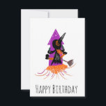 Funny Witch Firecracker Halloween Birthday Kaart<br><div class="desc">De Kaart van de verjaardag met Crashing Witch op FireCracker</div>