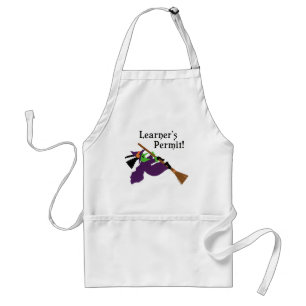Funny Witch Flying Standaard Schort