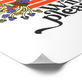 Funny Witch Frog Riding Broomstick Halloween Poster (Hoek)