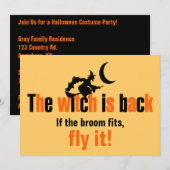 Funny Witch | Gepersonaliseerde Halloween Costume Kaart (Voorkant / Achterkant)