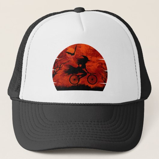 FUNNY WITCH OP BIKE HALLOWEEN COSTUME TRUCKER PET (Voorkant)