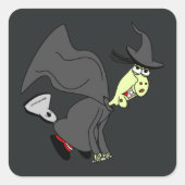 Funny Witch op Stofzuiger Stickers (Voorkant)