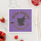 Funny Witch Parking Halloween Party Servet (Insitu)